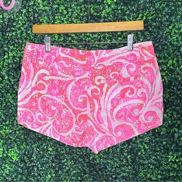 Lilly Pulitzer Walsh Pink Pout PBG Paisley Shorts Sz 6 - Picture 2 of 6